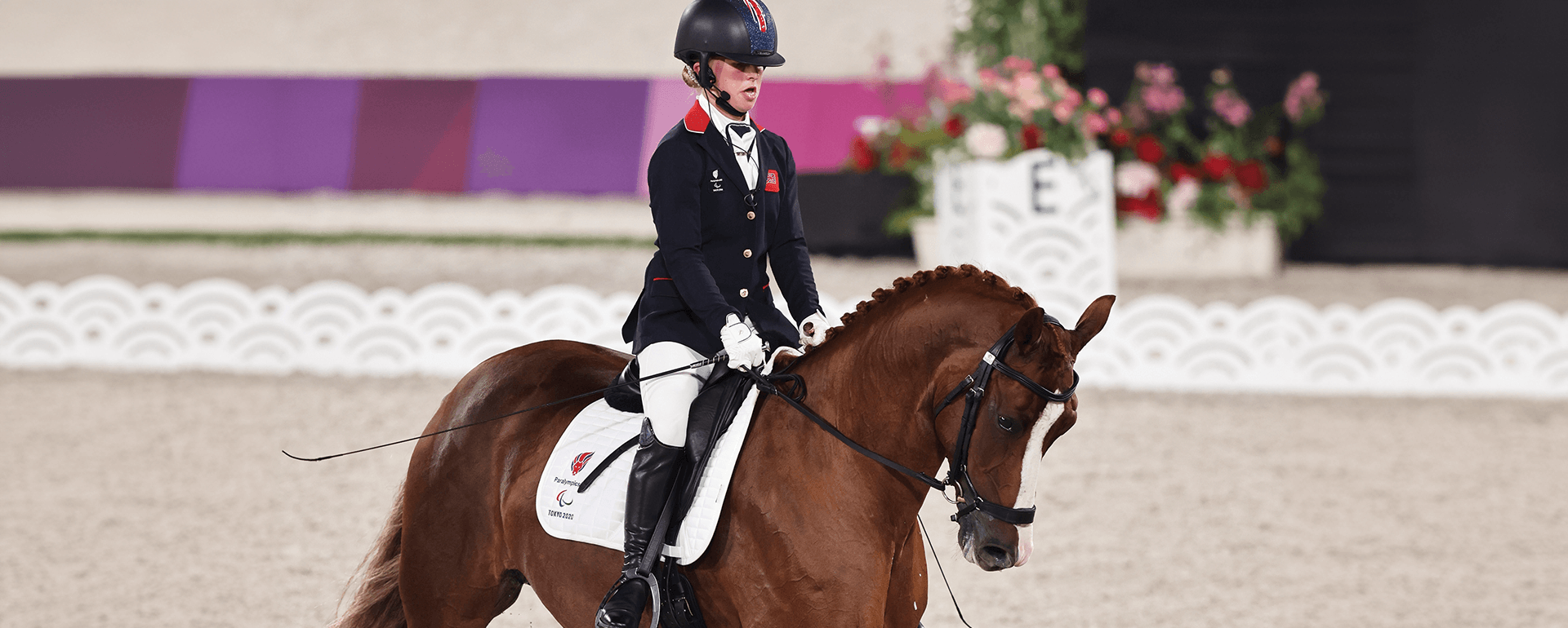 Georgia Wilson competing in para dressage at Tokyo 2020