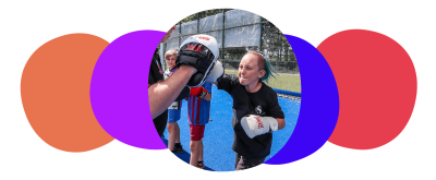 A participant tries inclusive boxing training at insport Series: Swansea